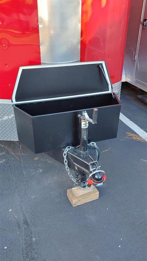 haul-master 2.31 cu. ft. steel trailer tongue box|harbor freight tongue extension.